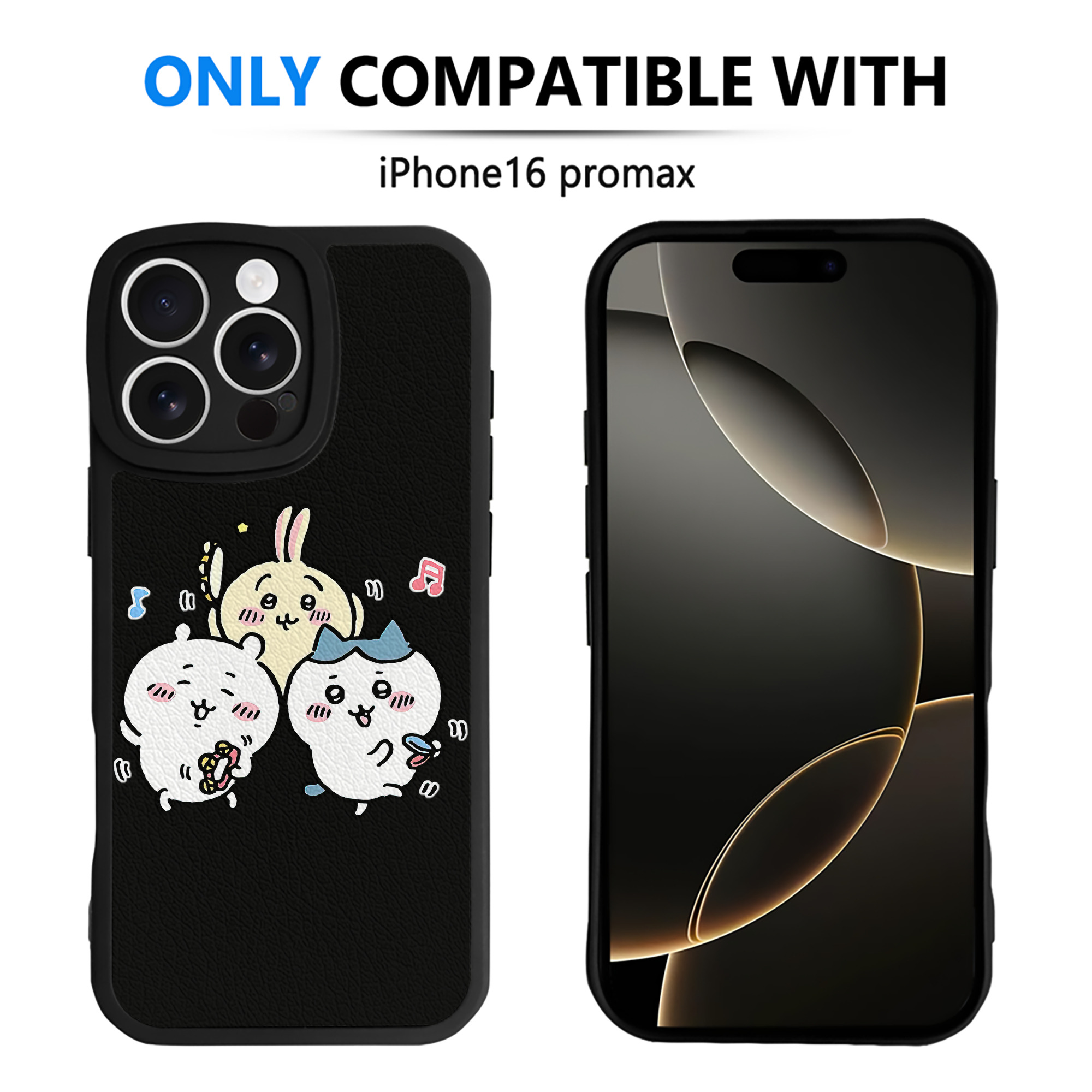 （画像用） ちいかわ ハチワレ Chii-kawa hachiware 【iPhone 16シリーズ対応】シリコンスマホケース（レザー調） 材質：シリコン
